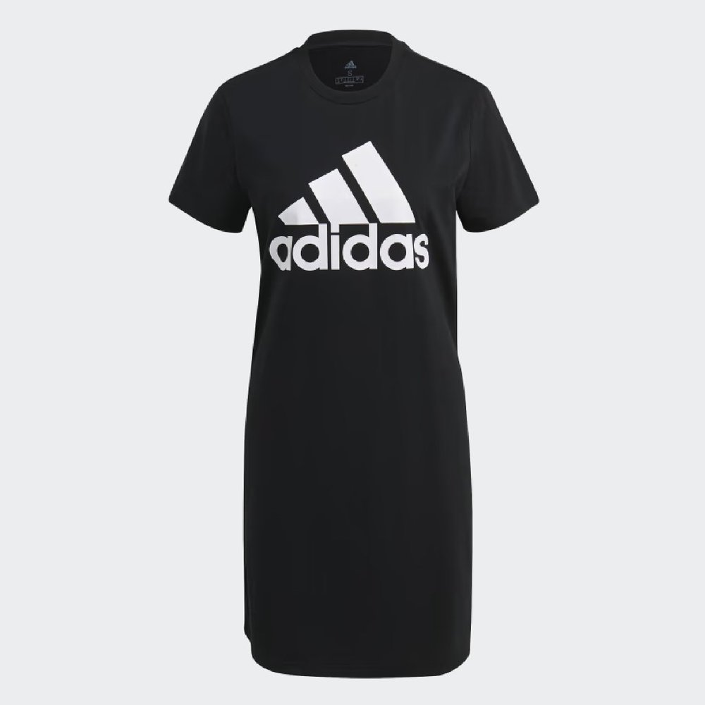 Adidas Womens Black Logo T-shirt Dress in Small